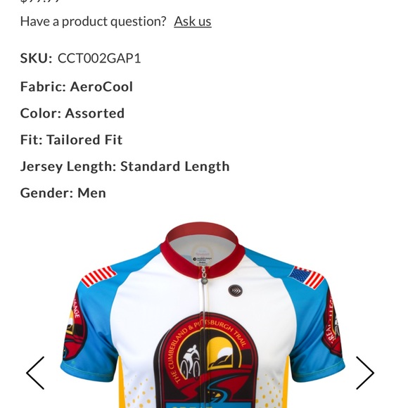 Gap Trail Dotted Peloton Jersey by Aero Tech Designs size medium - Picture 6 of 10